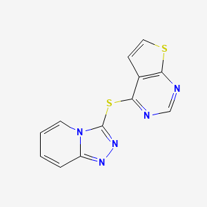 3-{Thieno[2,3-d]pyrimidin-4-ylsulfanyl}-[1,2,4]triazolo[4,3-a]pyridine