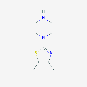 molecular formula C9H15N3S B1357625 4,5-Dimethyl-2-(piperazin-1-yl)thiazole CAS No. 69389-13-5