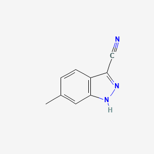 molecular formula C9H7N3 B1357643 6-Methyl-1H-indazole-3-carbonitrile CAS No. 858227-54-0