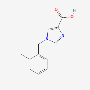 molecular formula C12H12N2O2 B1357647 1-(2-methylbenzyl)-1H-imidazole-4-carboxylic acid 