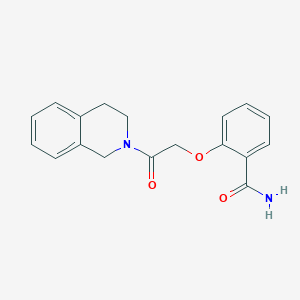 molecular formula C18H18N2O3 B13576495 2-[2-Oxo-2-(1,2,3,4-tetrahydroisoquinolin-2-yl)ethoxy]benzamide 