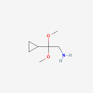 2-Cyclopropyl-2,2-dimethoxyethan-1-amine