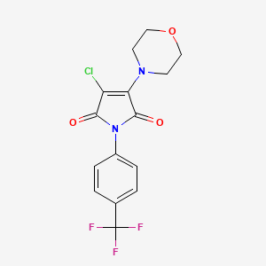 3-chloro-4-(morpholin-4-yl)-1-[4-(trifluoromethyl)phenyl]-2,5-dihydro-1H-pyrrole-2,5-dione