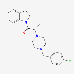 2-{4-[(4-chlorophenyl)methyl]piperazin-1-yl}-1-(2,3-dihydro-1H-indol-1-yl)propan-1-one