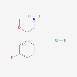 2-(3-Fluorophenyl)-2-methoxyethan-1-aminehydrochloride