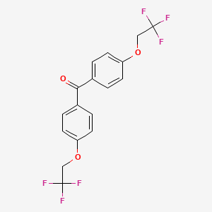 molecular formula C17H12F6O3 B1357666 Bis[4-(2,2,2-trifluoroethoxy)phenyl]methanone CAS No. 106107-31-7