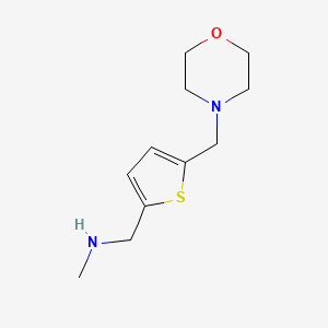 molecular formula C11H18N2OS B1357667 N-methyl-[5-(morpholinomethyl)thien-2-ylmethyl]amine CAS No. 893742-71-7