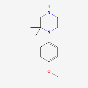 molecular formula C13H20N2O B1357669 1-(4-Methoxyphenyl)-2,2-dimethylpiperazine CAS No. 893748-41-9