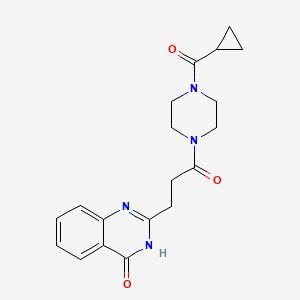 2-[3-[4-(cyclopropanecarbonyl)piperazin-1-yl]-3-oxopropyl]-3H-quinazolin-4-one