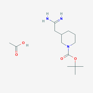 Acetic acid, tert-butyl 3-(carbamimidoylmethyl)piperidine-1-carboxylate