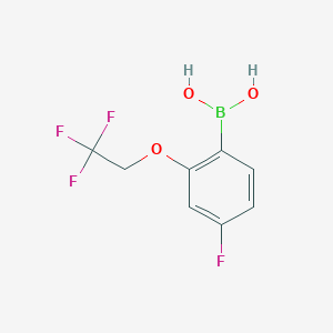 [4-Fluoro-2-(2,2,2-trifluoroethoxy)phenyl]boronicacid