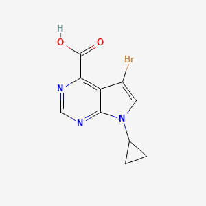 5-bromo-7-cyclopropyl-7H-pyrrolo[2,3-d]pyrimidine-4-carboxylicacid