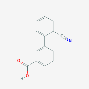 molecular formula C14H9NO2 B1357677 2'-Cyano-[1,1'-biphenyl]-3-carboxylic acid CAS No. 893736-75-9