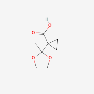 1-(2-Methyl-1,3-dioxolan-2-yl)cyclopropane-1-carboxylic acid