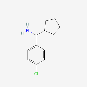 molecular formula C12H16ClN B1357680 (4-氯苯基)(环戊基)甲胺 CAS No. 1855-37-4