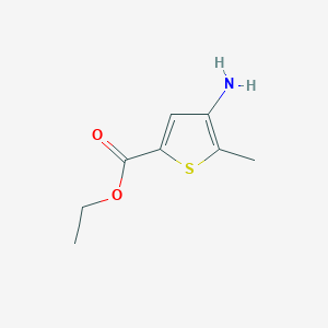 molecular formula C8H11NO2S B13576811 Ethyl 4-amino-5-methylthiophene-2-carboxylate 