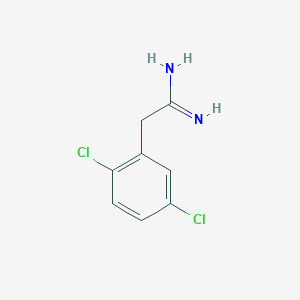 molecular formula C8H8Cl2N2 B13576824 2-(2,5-Dichlorophenyl)acetimidamide 