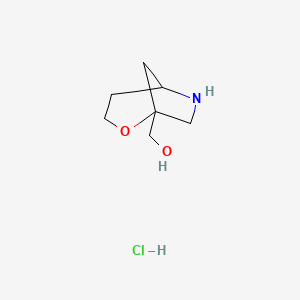 {2-Oxa-6-azabicyclo[3.2.1]octan-1-yl}methanolhydrochloride