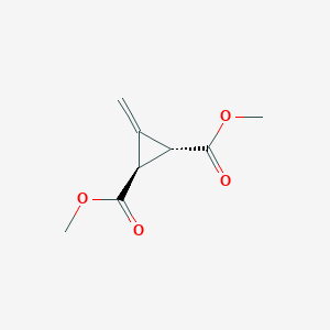 molecular formula C8H10O4 B13576853 rac-1,2-dimethyl(1R,2R)-3-methylidenecyclopropane-1,2-dicarboxylate,trans 