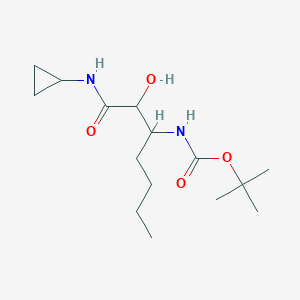 tert-butyl N-[1-(cyclopropylcarbamoyl)-1-hydroxyhexan-2-yl]carbamate