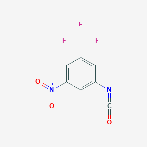 molecular formula C8H3F3N2O3 B13576875 1-Isocyanato-3-nitro-5-trifluoromethylbenzene 