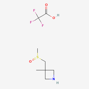 3-(Methanesulfinylmethyl)-3-methylazetidine,trifluoroaceticacid