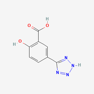 molecular formula C8H6N4O3 B13576971 2-hydroxy-5-(2H-1,2,3,4-tetrazol-5-yl)benzoic acid CAS No. 68535-39-7