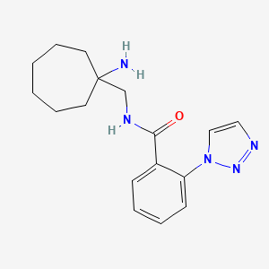 N-[(1-aminocycloheptyl)methyl]-2-(1H-1,2,3-triazol-1-yl)benzamide