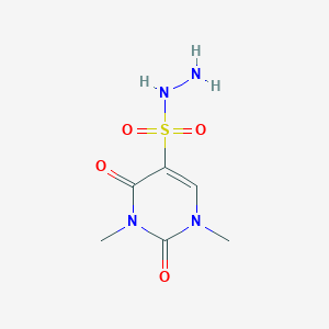 molecular formula C6H10N4O4S B1357699 1,3-Dimethyl-2,4-dioxo-1,2,3,4-tetrahydropyrimidine-5-sulfonohydrazide 