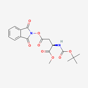 4-(1,3-Dioxoisoindolin-2-yl) 1-methyl (tert-butoxycarbonyl)-D-aspartate