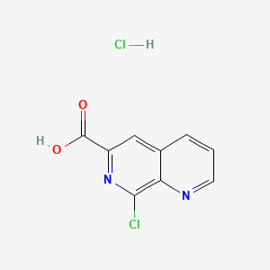 B13577014 8-Chloro-1,7-naphthyridine-6-carboxylicacidhydrochloride CAS No. 2803861-53-0