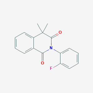 molecular formula C17H14FNO2 B13577030 2-(2-Fluorophenyl)-4,4-dimethylisoquinoline-1,3-dione CAS No. 326918-25-6