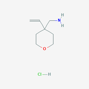 molecular formula C8H16ClNO B13577041 1-(4-Ethenyloxan-4-yl)methanaminehydrochloride 