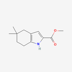 molecular formula C12H17NO2 B13577071 methyl5,5-dimethyl-4,5,6,7-tetrahydro-1H-indole-2-carboxylate 