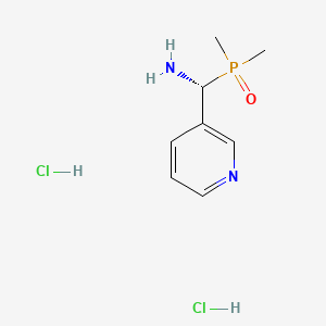 molecular formula C8H15Cl2N2OP B13577091 (1R)-1-(dimethylphosphoryl)-1-(pyridin-3-yl)methanaminedihydrochloride 