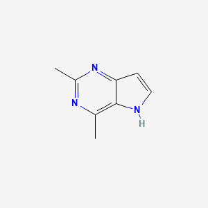 molecular formula C8H9N3 B13577098 2,4-dimethyl-5H-pyrrolo[3,2-d]pyrimidine 