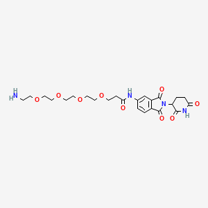 3-[2-[2-[2-(2-aminoethoxy)ethoxy]ethoxy]ethoxy]-N-[2-(2,6-dioxopiperidin-3-yl)-1,3-dioxoisoindol-5-yl]propanamide