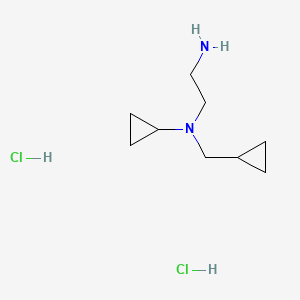 molecular formula C9H20Cl2N2 B13577107 N-(2-aminoethyl)-N-(cyclopropylmethyl)cyclopropanamine dihydrochloride 