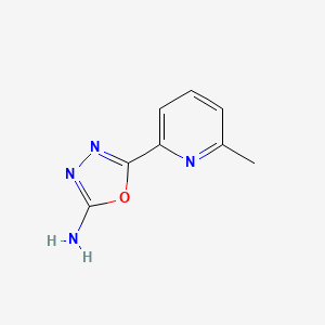 molecular formula C8H8N4O B1357711 5-(6-Methylpyridin-2-yl)-1,3,4-oxadiazol-2-amine CAS No. 1016757-57-5