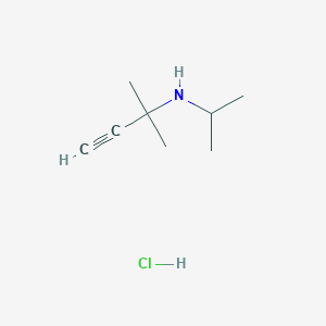 molecular formula C8H16ClN B13577111 (2-Methylbut-3-yn-2-yl)(propan-2-yl)aminehydrochloride 