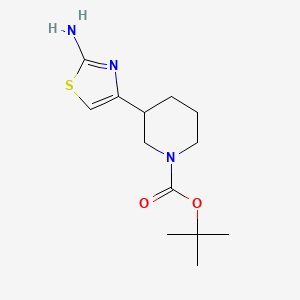 molecular formula C13H21N3O2S B13577127 Tert-butyl 3-(2-aminothiazol-4-yl)piperidine-1-carboxylate 