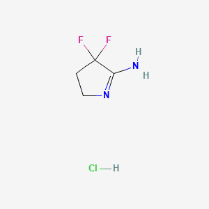 molecular formula C4H7ClF2N2 B13577136 3,3-Difluoropyrrolidin-2-iminehydrochloride 