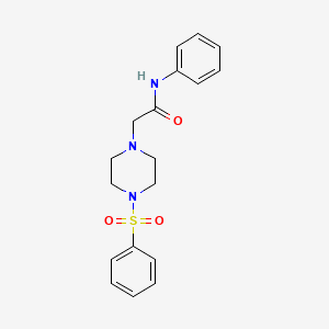 2-[4-(benzenesulfonyl)piperazin-1-yl]-N-phenylacetamide