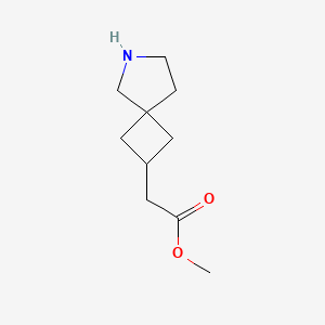 molecular formula C10H17NO2 B13577170 Methyl 2-(6-azaspiro[3.4]octan-2-yl)acetate 