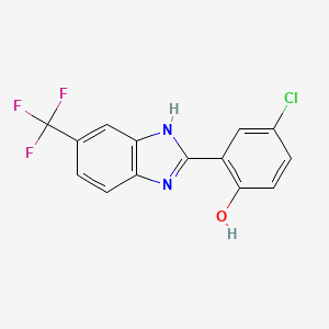 4-chloro-2-[5-(trifluoromethyl)-1H-1,3-benzodiazol-2-yl]phenol