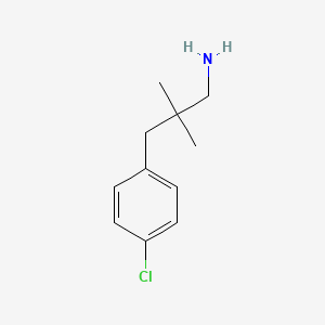 molecular formula C11H16ClN B13577185 3-(4-Chlorophenyl)-2,2-dimethylpropan-1-amine 