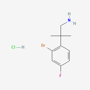 2-(2-Bromo-4-fluorophenyl)-2-methylpropan-1-aminehydrochloride