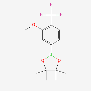 2-[3-Methoxy-4-(trifluoromethyl)phenyl]-4,4,5,5-tetramethyl-1,3,2-dioxaborolane