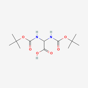 molecular formula C12H22N2O6 B13577240 2,2-Bis({[(tert-butoxy)carbonyl]amino})aceticacid 