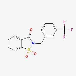 2-{[3-(Trifluoromethyl)phenyl]methyl}-2,3-dihydro-1lambda6,2-benzothiazole-1,1,3-trione